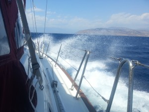 über 30kn Wind und 2m Welle