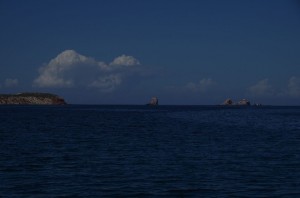 Seichte Passage zwischen Antiparos und Paros