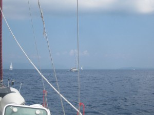 Masten über Masten im ionischen Meer