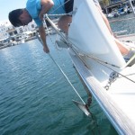 Ankersalat beim Ablegen in Naxos