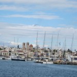 der übervolle Stadt-Hafen von Aigina