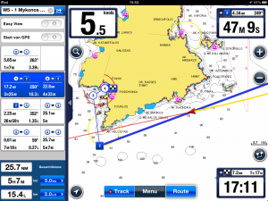 iPad mit Navionics Karten App