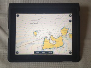 iPad mit elektonischer Seekarte